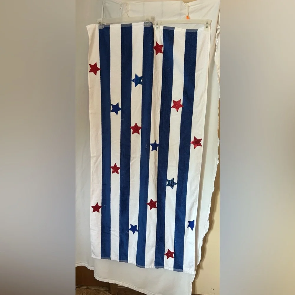 Mainstays‎ Navy/White & Red/White Striped Beach Towel set